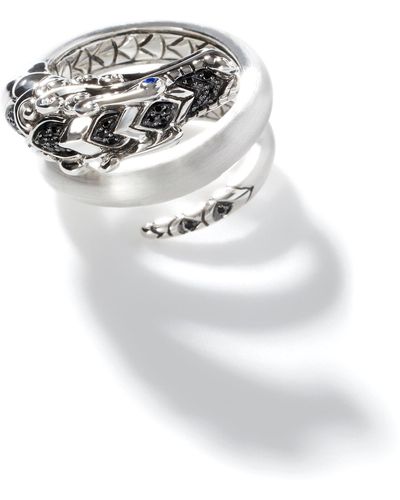 John Hardy Legends Naga Coil Ring In Sterling Silver - White