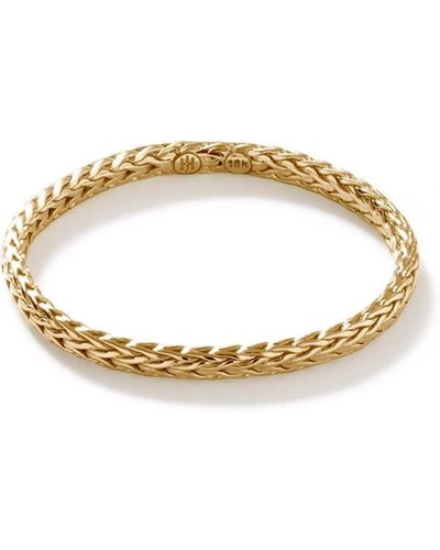 John Hardy Classic Chain 1.8mm Band Ring In 18k Gold - Metallic