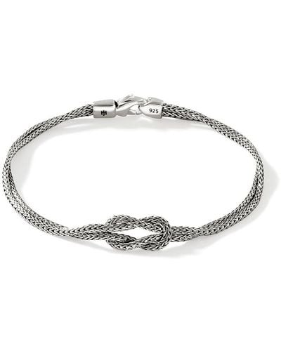 John Hardy Love Knot 1.8mm Bracelet In Sterling Silver - Metallic