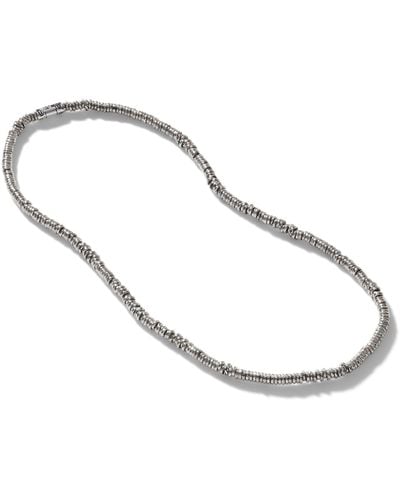 John Hardy Heishi Necklace In Sterling Silver, 18 - Metallic