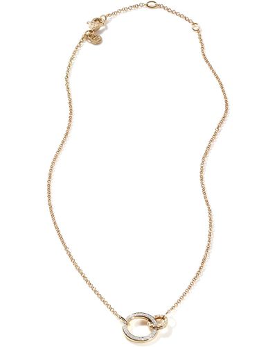 John Hardy Carved Chain Pendant Necklace In 18k Yellow Gold, 16/18 - Metallic