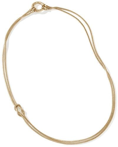 John Hardy Love Knot Necklace In 14k Gold - Metallic