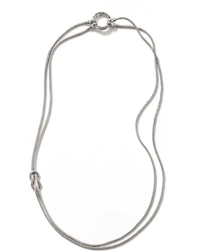John Hardy Love Knot Convertible Necklace, 1.8mm In Sterling Silver, 18/24 - Metallic