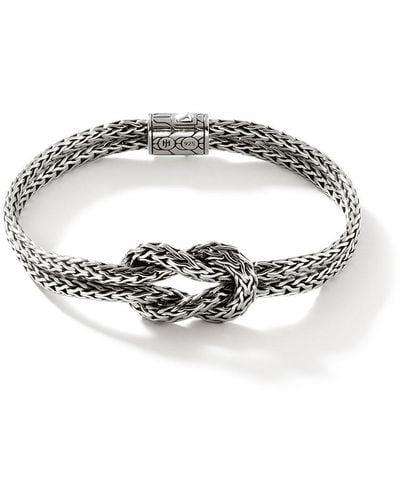 John Hardy Love Knot 3.5mm Bracelet In Sterling Silver - Metallic