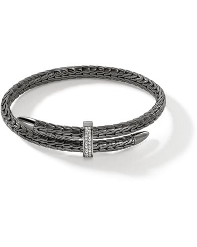 John Hardy Spear Flex Cuff Bracelet In Sterling Silver, Xs/s - Metallic