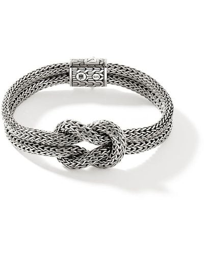 John Hardy Love Knot 3.5mm-5mm Bracelet In Sterling Silver - Metallic