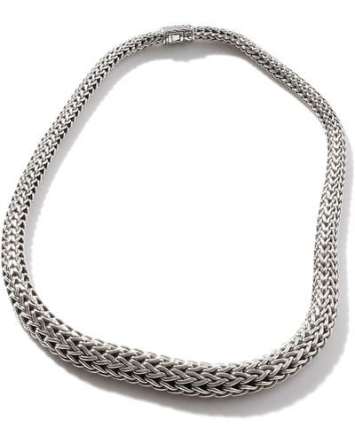 John Hardy Classic Chain 13mm Graduated Necklace In Sterling Silver - Metallic