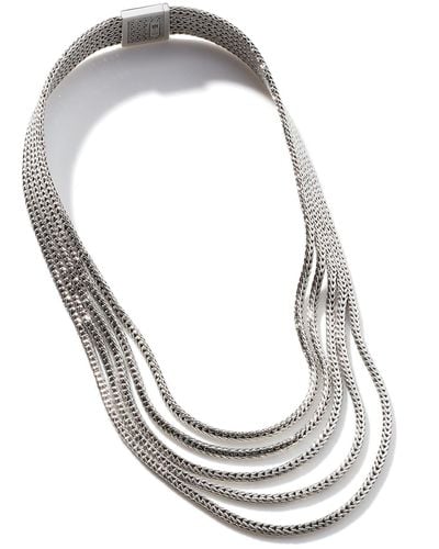 John Hardy Rata Chain Multi Row Necklace In Sterling Silver, 16 - Metallic