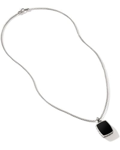 John Hardy Tag Pendant Necklace In Sterling Silver, 22 - Metallic
