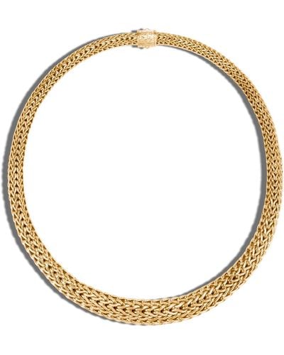 John Hardy Classic Chain Graduated Necklace In 18k Gold - Metallic