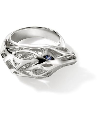 John Hardy Naga Ring In Sterling Silver - White