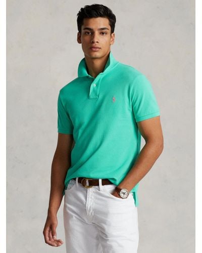 Ralph Lauren Polo Short Sleeve Custom Slim Fit Polo Shirt - Green