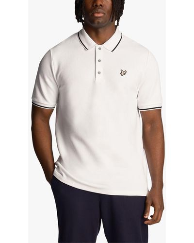 Lyle & Scott Flatback Pique Tipped Polo Shirt - White