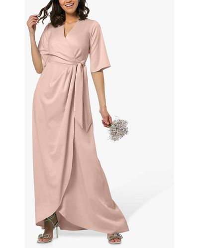 Closet Bridesmaid Wrap Maxi Dress - Pink