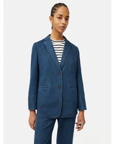 Jigsaw Denim Tailored Jacket - Blue