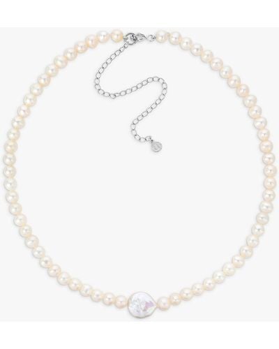 Claudia Bradby Freshwater Pearl Necklace - White