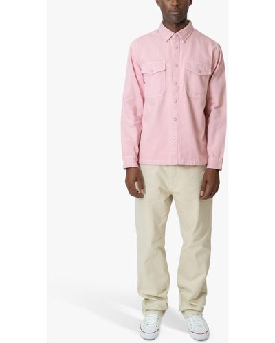 M.C. OVERALLS Relaxed Denim Overshirt - Pink