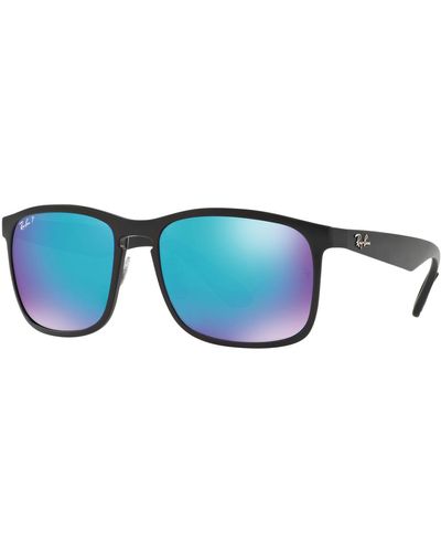 Ray-Ban Rb4264 Polarised Square Sunglasses - Multicolour