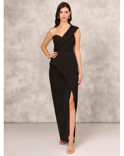 Adrianna Papell Aidan Mattox By Bond Crepe Gown - Natural