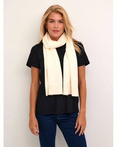 Kaffe Lotte Tight Knitted Long Scarf - Black