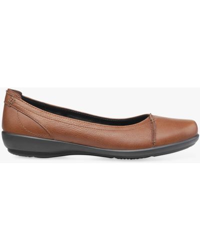 Hotter Robyn Ii Ballet Court Shoes - Brown