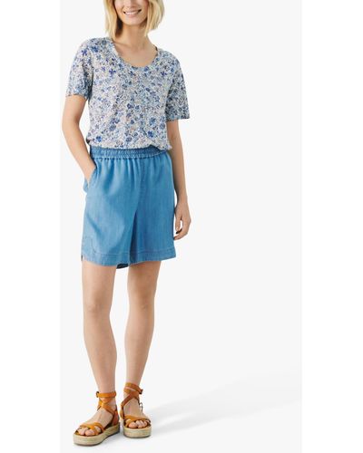 Part Two Pinar Elasticated Waist Shorts - Blue