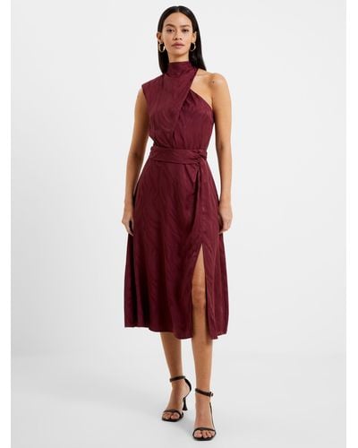 French Connection Aba Satin Dress - Red