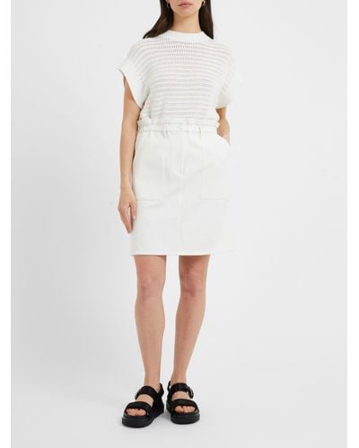 Great Plains Day Cotton Mini Skirt - White
