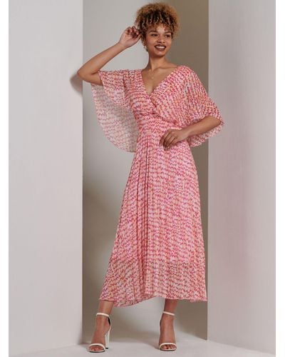 Jolie Moi Kyra Chiffon Midi Dress - Pink