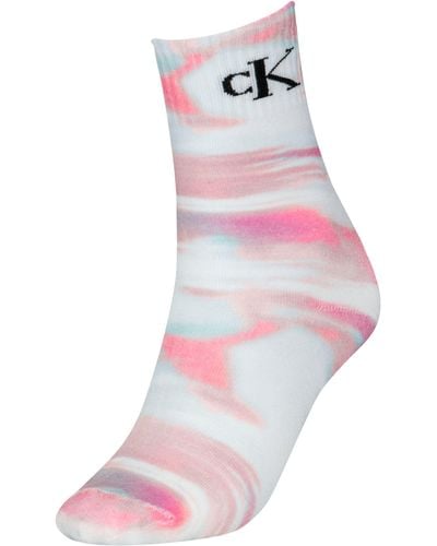 Calvin Klein Flow Tie Dye Effect Socks - Pink