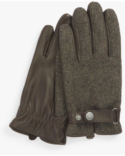 John Lewis Leather Palm Gloves - Brown