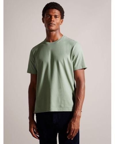 Ted Baker Rakes Textured T-shirt - Green