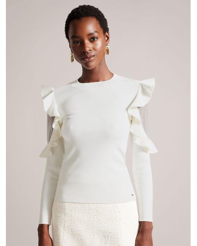 Ted Baker Floraas Knit Top - White