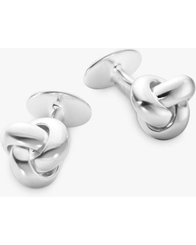 Georg Jensen Sterling Silver Knot Cufflinks - Metallic