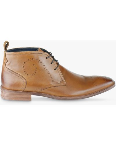 Silver Street London Pembroke Leather Boots - Natural