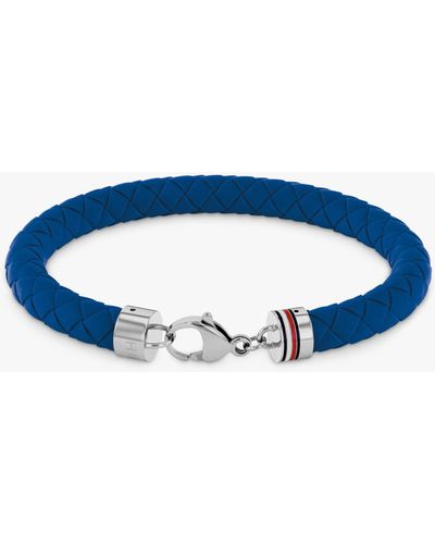 Tommy Hilfiger Braided Silicone Bracelet - Blue