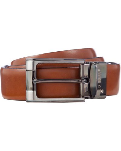 Ted Baker Crafti Tan/brown Reversible Leather Belt