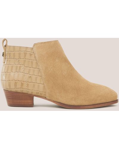 White Stuff Suede Shoe Boots - Natural
