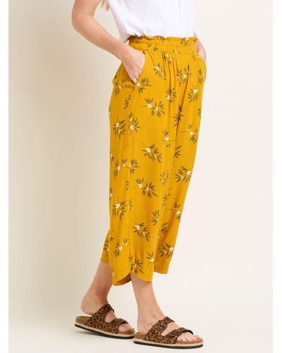 Brakeburn Berry Crinkle Culottes - Yellow