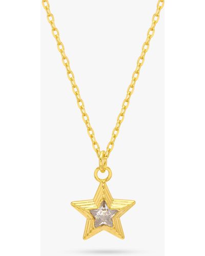 Estella Bartlett Cubic Zirconia Star Pendant Necklace - Metallic