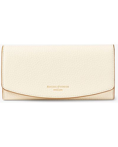 Aspinal of London Essential Pebble Leather Purse - Natural