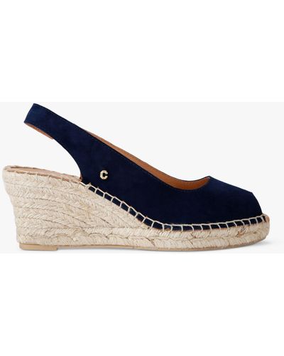 Carvela Kurt Geiger Sharon2 Suede Slingback Espadrilles - Blue