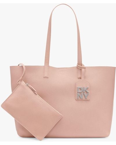 DKNY Park Slope Leather Tote Bag - Pink