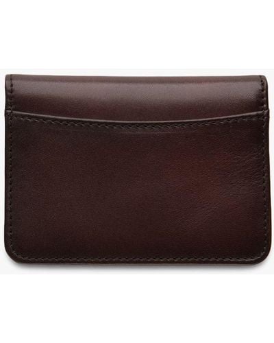 Loake Fenchurch Leather Card Holder - Brown