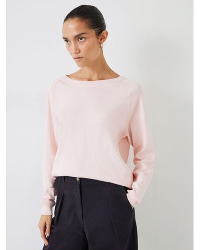 Hush Tilda Raglan Sleeve Cotton Sweatshirt - Pink