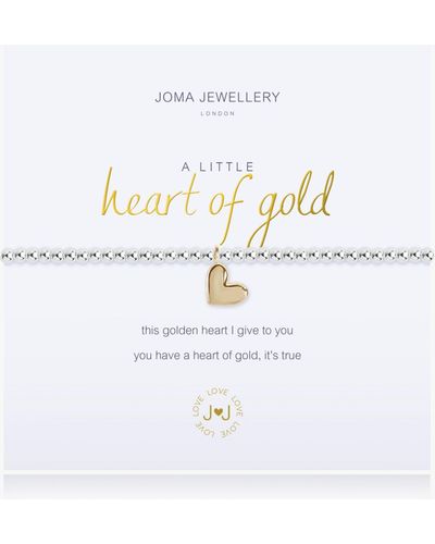 Joma Jewellery A Little Heart Of Gold Beaded Bracelet - White