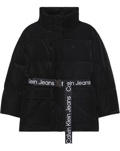 Calvin Klein Belted Puffer Coat - Black