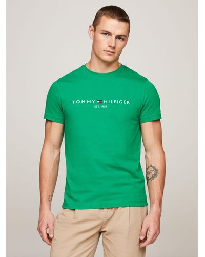 Tommy Hilfiger Cotton Logo Top - Green