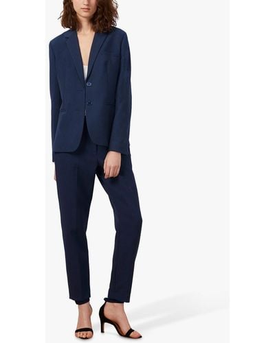 French Connection Single Breasted Whisper Fitted Blazer - Blue