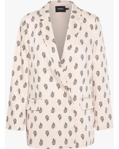 Soaked In Luxury Thora Floral Blazer - Natural